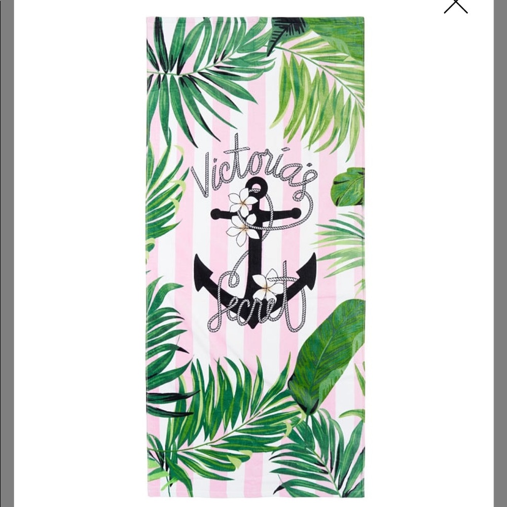 NEW Victoria Secret Beach Towel Anchor pink